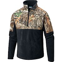 Columbia Men's PHG Camo Fleece Overlay 1/4 Zip Pullover (Black Realtree Edge) $26.23 + Free Shipping